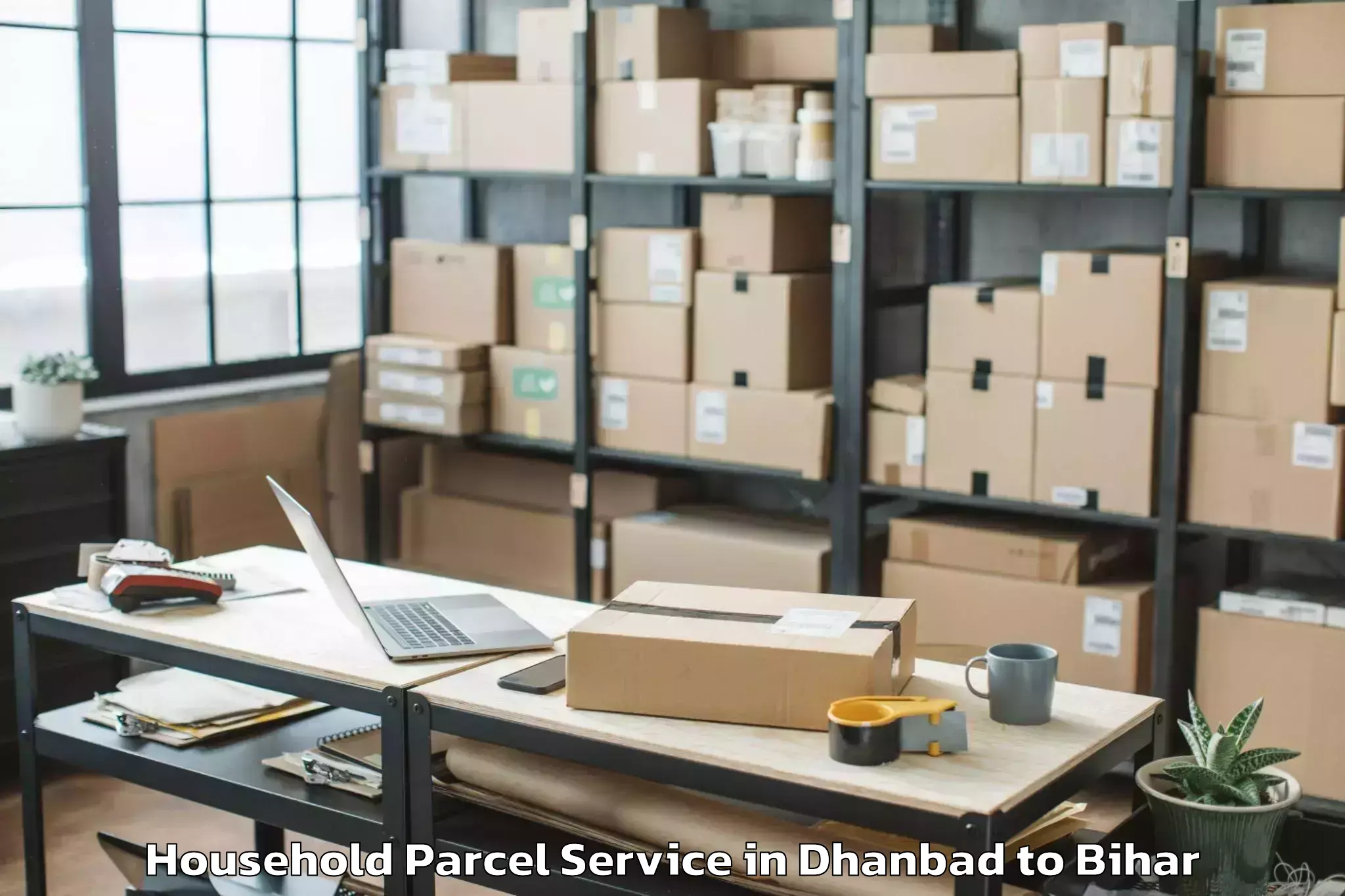 Book Dhanbad to Tetaria Household Parcel Online